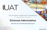 Presentación de PowerPoint - 2019/09/21  · CYT), Arnoldo de la Garza Guerra; y el secretario de Investigación y Posgrado de la UAT, Julio Martínez Burnes. Las autoridades del