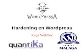 Jorge WebSec - WordCamp Málaga 2013 · Socio fundador de QuantiKa14 Fundador del FSI Creador del proyecto WordPressa Jorge Websec Autor del blog  ...