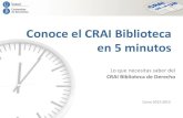 Conoce el CRAI Biblioteca en 5 minutos · Hallar de manera sistemática enlaces a recursos web (blogs, listas de distribución, etc.) de todo el mundo, relevantes para cada uno de