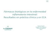 Fármacos biológicos en la enfermedad inflamatoria intestinal · Fármacos biológicos en la enfermedad inflamatoria intestinal: Resultados en práctica clínica y en ECA Daniel