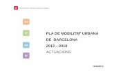PLA DE MOBILITAT URBANA DE BARCELONA 2013 – 2018 … · TRANSPORT PÚBLIC 18 TAXI Disminuir els km en buit de circulació de taxis ... Utilització de mitjans tecnològics que proporcionin