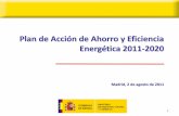 Plan de Acción de Ahorro y Eficiencia Energética 2011-2020P… · Sustitución de 14.063 luminarias, instalación de equipos de regulación y telegestión del alumbrado. Plazo recuperación