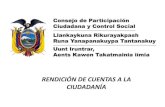 RENDICIÓN DE CUENTAS A LA CIUDADANÍA · Pleno del CPCCS aprobó las normativas para la conformación de comisiones ciudadanas Reglamentos de las Comisiones Ciudadanas de Selección