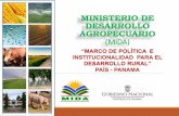 MINISTERIO DE DESARROLLO AGROPECUARIO (MIDA) · En 2010 el Ministerio formuló el Plan de Acción Estratégico para del Sector Agropecuario. El objetivo general del Plan es lograr