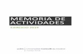 MEMORIA DE ACTIVIDADES...memoria de a tividades 2019. onsejo soial u3m p t . e , fg-e
