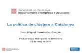 La política de clústers a Catalunya5 Elements clau de la política de clústers a Catalunya • Es focalitza en el canvi estratègic (acompanyar les empreses en el procés de transformació