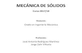 MECÁNICA DE SÓLIDOS - Academia Cartagena99 01 com… · El Módulo de Elasticidad (o módulo de Young) • La mayoría de los metales de uso ingenieril, la tensión y la deformación
