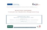 MASTER DEGREE: Industrial Systems Engineering...PAC- Performance-centered Adaptive Curriculum for Employment Needs Programa ERASMUS: Acción Multilateral - 517742-LLP-1-2011-1-BG-ERASMUS-ECUE
