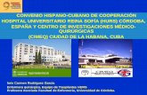 CONVENIO HISPANO-CUBANO DE COOPERACIÓN HOSPITAL UNIVERSITARIO REINA … · 2019. 6. 13. · del hospital Reina Sofía, en una de las visitas realizad Foto:CORDOBA M.J. RAYA M.J.
