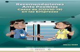 Casos de (COVID-19) en las Empresas - Para Crecer Recomendaciones ante... · 2020. 6. 3. · conocidos o sospechosos de COVID-19 Personal de salud: de primeros auxilios, enfermeras,