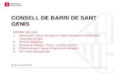 CONSELL DE BARRI DE SANT GENÍS · CONSELL DE BARRI DE SANT GENÍS - 26 de març de 2019 . Departament d’Obres i Manteniment 3 . 2. PROPOSTES 2019: PLA OCUPACIONAL . 2 * Àmbits