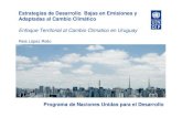 Estrategias de Desarrollo Bajas en Emisiones y Adaptadas .... Proyecto TACC Uruguay PNUD_tcm55-374704.pdfde agua potable de la población se suministran desde una única estación