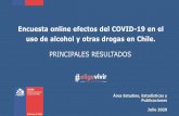 Encuesta online efectos del COVID-19 en el uso de alcohol ... · P8. ¿Por qué ha disminuido su consumo de ALCOHOL como resultado de las restricciones del COVID- 19? (%): 38,1 22,4