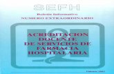 SEFH | Sociedad Española de Farmacia Hospitalaria - r ......Hospitalaria. Con fecha 12 de Febrero de 1991, el Ministerio de Educación y Ciencia ha resuelto aprobar los requisitos