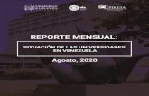 SITUACIÓN DE UNIVERSIDADES VENEZOLANAS · profesores universitarios de esa institución fallecieron por no recibir atención médica, debido a que no cuentan con el beneficio de