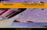 TARIFA GENERAL DE MORTEROS 2020 · TARIFA 2020 MORTEROS ANDALUCA 5 * Producto disponible en Fontanar. Clase logística A.- Productos en stock, disponibilidad inmediata B.- Productos