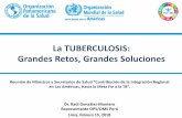 La TUBERCULOSIS: Grandes Retos, Grandes Soluciones · 17 Objetivos y 169 metas para el 2030 Objetivo 3 –Salud y Bienestar Poner fin a la epidemia del sida, la tuberculosis, la malaria