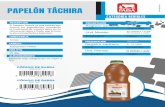 PAPELÓN TÁCHIRA RIF.: J-07001473-3 · Los pacientes celíacos pueden consumir Papelón Tachira, ya que es saludable al estar declarado como libre de gluten. 05 La unidad de 900