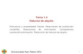 Tema 1.4 Haluros de alquilo - Academia Cartagena99...Universidad San Pablo CEU 1 1 Tema 1.4 Haluros de alquilo Estructura y propiedades físicas. Reacciones de sustitución nucleófila.