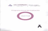 Programa Anual de Evaluación - Valle de Chalco Solidaridad...Cuadro analítico de proyectos a evaluar 24 Seguimiento a los aspectos susceptibles de mejora 25 Costo de las evaluaciones
