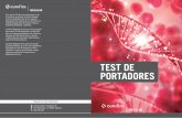TEST DE PORTADORES · recesivas, incluyendo las de mayor frecuencia en población europea. Se realiza el análisis de 550 GENES asociados a 700 ENFERMEDADES monogénicas con patrón