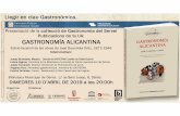 Presentació del llibre Gastronomía Alicantina de · SALUD SOBREPESO La mitad de los valencianos sufre sobrepeso u obesidad, y la tendencia crece EFEAlicante26 oct. 2016 Un hombre