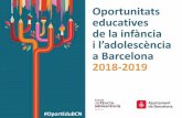 Oportunitats educatives i l’adolesènia a Barcelona 2018-2019 · Presentació. araterístiques de linforme 5 ... Per entatge d’alumnat am onifiaió (urs 2015 -2016), per entatge