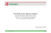 Tercer Informe Trimestral 2013Versión Finalgaceta.diputados.gob.mx/Gaceta/62/2013/nov/Inf_Pemex-20131126.… · 1.3 Producción de petróleo crudo y gas natural 10 1.4 Proceso de