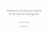 Experiencia peruana en materia de técnicas de investigación · DE: gerencia@empresaA.com.pe PARA: gerencia@empresaB.com.pe ASUNTO: tema SJL Aldo, no entiendo. El día de ayer mandé