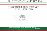 New H. Congreso del Estado de Durango - Año III –NÚMERO 329 …congresodurango.gob.mx/Archivos/lxvi/gacetas/GACETA 329.pdf · 2018. 4. 13. · Con fecha 12 de mayo del año que