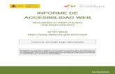 INFORME DE ACCESIBILIDAD WEB...1112/2018, de 7 de septiembre, sobre accesibilidad de los sitios web y aplicaciones para dispositivos móviles del sector público que€ traspone al