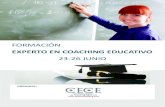 FORMACIÓN · El curso de experto en coaching educativo se basa en el aprendizaje vivencial de las mejores experiencias en coaching educativo. Con una metodología puramente práctica