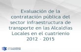 Evaluación de la contratación pública del sector ... CONTRATACIÓN LO… · •Contratos adjudicados por las 20 Alcaldías Locales para la atención de la malla vial local (Incluye: