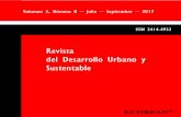 Revista del Desarrollo Urbano y Sustentable...SORIANO-VELASCO, Jesus. BsC. La Revista del Desarrollo Urbano y Sustentable, Volumen 3, Número 8, de Julio a Septiembre -2017, es una