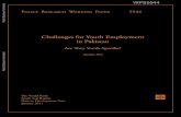 Challenges for Youth Employment in Pakistan In this section, I use the latest LFS data 2005/2006 and