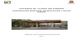 COLEGIO EL LLANO · Proyecto Educativo Institucional del Colegio El Llano de Pirque. h. Ley de Responsabilidad Penal Juvenil y Adolescente. 3. OBJETIVOS DEL MANUAL DE CONVIVENCIA