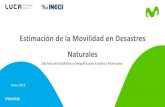 Estimación de la Movilidad en Desastres Naturales · Detección de movilidad La Detección de patrones de Movilidad y sus desviaciones permite optimizar la planificación de movilidad