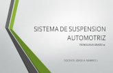 SISTEMA DE SUSPENSION AUTOMOTRIZ · 2016. 4. 14. · SISTEMA DE SUSPENSION La suspensión en un automóvil, camión o motocicleta, es el conjunto de elementos que absorben las irregularidades