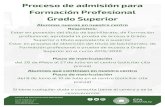Proceso de admisión para Formación Profesional Grado ´Superior · Av. de Andalucía, s/n 13200, (Cdad. Real) Tfno. 926 64 70 17 Centro de Educación EFA Moratalaz Grado ´Superior