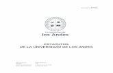 ESTATUTOS DE LA UNIVERSIDAD DE LOS ANDES · ARTICULO PRIMERO: La Universidad de los Andes es una institución de educación superior, autónoma, constituida como fundación de derecho