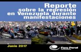 sobre la represión en Venezuela durante manifestaciones...2 Reporte sobre represión en Venezuela por manifestaciones ASESINATOS Se observa que, desde el 1º de abril de 2017 hasta