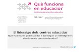 El lideratge dels centres educatius...BARCELONA, 22 de novembre de 2017 El lideratge dels centres educatius Quines mesures poden ajudar a aconseguir un lideratge més efectiu en els