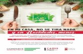 EN MI CASA, NO SE TIRA NADA y en Navidades, menos. · carne en colaboración con CECU Madrid, para contribuir al objetivo de reducción de desperdicio alimentario, durante estas fiestas.