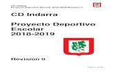 CD Indarra Proyecto Deportivo Escolar 2018-2019 · CD Indarra Proyecto Deportivo Escolar 2018-2019 Revisión 0 Página 2 de 26 CD INDARRA PROYECTO DEPORTIVO ESCOLAR 2018-2019 0. INTRODUCCIÓN