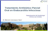 Tratamiento Antibiótico Parcial Oral en Endocarditis ... · Dr. Marcelo Llancaqueo Valeri. Estrategias Diagnostica de la Endocarditis Infecciosa Guía Europea de Cardiología 2015.