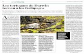 Universitat de Barcelona€¦ · ciència ara Les tortugues de Darwin tornen a les Galåpagos Es reintrodueix a l'arxipèlag una nova tortuga per ocupar el Iloc d'una 'cosina extingida':