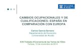 CAMBIOS OCUPACIONALES Y DE CUALIFICACIONES: ESPAÑA … · en edad de trabajar en España y en países de la Unión Europea (1995, 2007 y 2012). Fuente: Eurostat. 1995 Agricultura