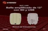 Bafle amplificado de 12” con SD y USB · 2.2 Reproductor MP3 7 2.3 Control remoto 8 3. INSTRUCCIONES 9 3.1 Colocación 11 4. PROBLEMAS Y SOLUCIONES 11 5. ESPECIFICACIONES 12. 4