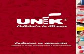 Catálogo de productos - Unik · Catálogo de productos Suministros de oficina y escolares de calidad al alcance de tu bolsillo. 2 U-1502 Borrador Blanco Rectangular Paq. 30 unid.