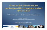 QuasiQuasi----elastic neutrinoelastic neutrinoelastic ...minerva-docdb.fnal.gov/0020/002075/003/N.Jachowicz-Strangeness.pdf · Strangeness in the nucleon Quasi-elastic neutrino-nucleus